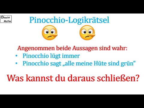 👀 Mathe Basics #223 👀 Pinocchio-Logikrätsel | Viele scheitern daran, DU auch?! | ObachtMathe
