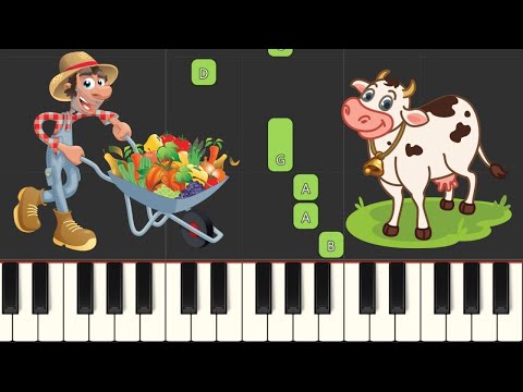 Old Macdonald Had a Farm - Super Easy Piano Tutorial
