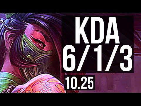 AKALI vs VEL'KOZ (MID) | 69% winrate, 6/1/3 | KR Diamond | v10.25