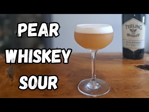 A PERFECT Summer Whiskey Sour! || Pear Whiskey Sour Cocktail Recipe