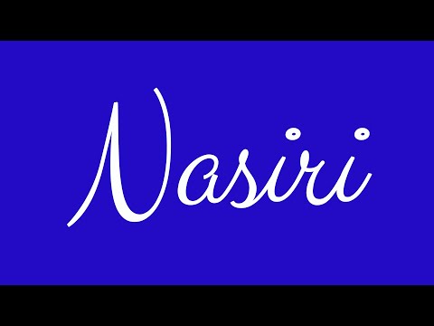 Learn how to Write the Name Nasiri Signature Style in Cursive Writing