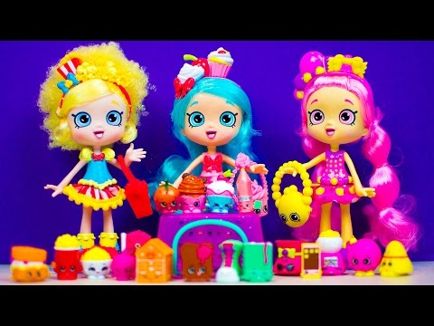 SHOPKINS SHOPPIES Dolls & Shopkins 12-Pack | Kinder Playtime Video