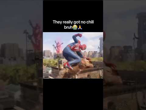 Spiderman has no chill 😭 #spiderman #milesmorales #peterparker #spidermanps5 #spiderman2