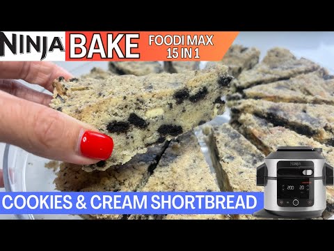 COOKIES & CREAM SHORTBREAD *BAKE* WITH OREO'S | Easy 5 Ingredient Recipe | NINJA FOODI Recipe