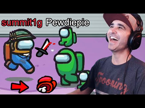 Summit1g Fools PewDiePie with 500 IQ Impostor Play in Among Us! ft. xQc, Logic and more!