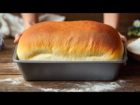 Bread in 5 minutes! No kneading! Super Soft and delicious! Grandma taught me