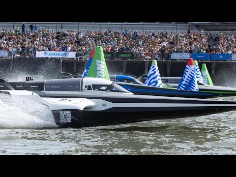 Four RaceBirds on the water for the first time in Rotterdam | 2023 World Port Days