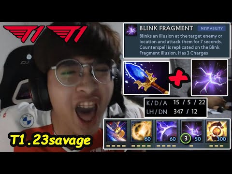 T1 23savage Anti Mage - Aghanim Build New Ability 7.30 Blink Fragment Dota 2 pro Gameplay