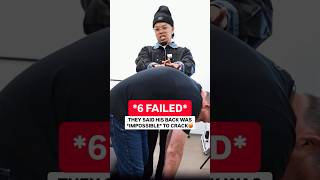 *6 CHIROS FAILED* TO CRACK HIS SPINE‼️😱 #chiropractic #backpain #neckpain #trending