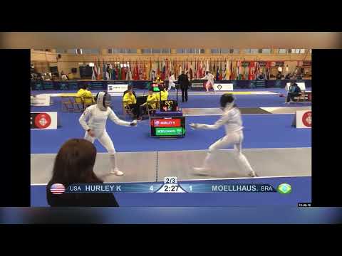 Touch Breakdown: a Well-Timed Parry Riposte from Kelley Hurley on a Moellhausen Foot Touch