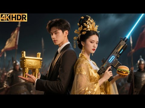 He uses magic cauldron, send foods & weapons to help the Empress win—and marries her and her sister!