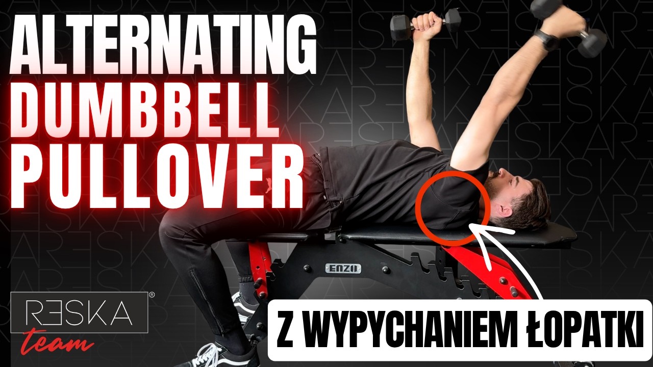 Alternating dumbbell pullover + wypychanie łopatki