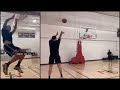 Lonzo Ball dunking again, knee looking healthy