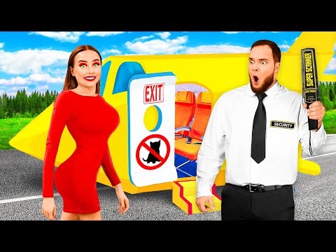 Jak Vzít Domácí Mazlíčky do Letadla | Zábavné Nápady od Fun Challenge