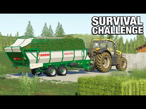 FILLING THE NEW SILAGE PIT - Survival Challenge No Mans Land FS19 Ep 83