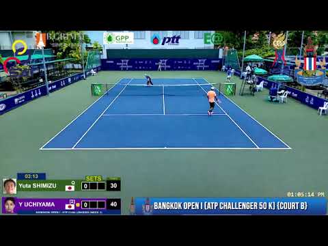 Yuta SHIMIZU (JPN) vs. Yasutaka UCHIYAMA (JPN) ATP CHALLENGER - 2022 BANGKOK OPEN-I : MS MD R1