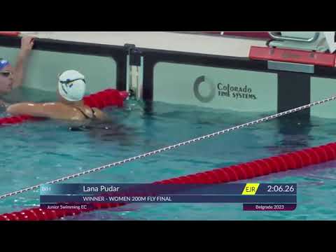 Lana Pudar 200m delfin finale ZLATO I EVROPSKI REKORD
