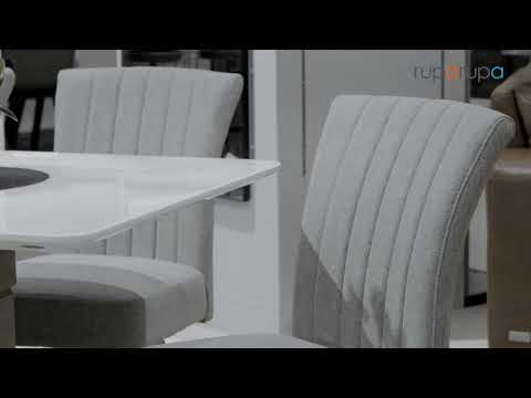 Gambar Informa Jurgen Kursi Makan Fabric - Abu-Abu