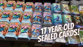 17 YEAR OLD SEALED POKEMON CARDS BOUGHT AT A YARD SALE