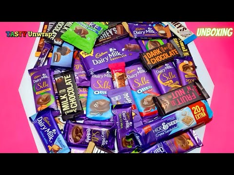 Rs- 240 best chocolates combo unwraping | Dairymilk Red velvet Silk #lotsofchocolates #lotsofcandies