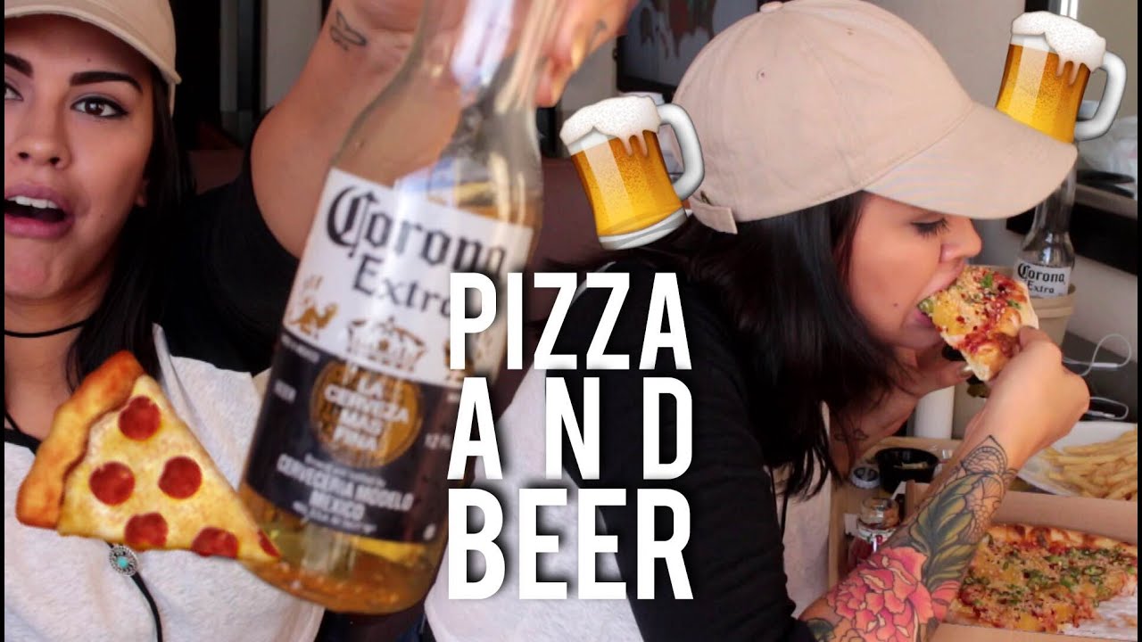 PIZZA AND BEER • Mukbang | ZOMBITES