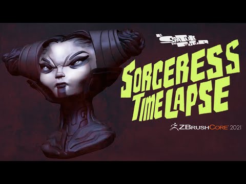 ZBrush Core 2021 | Sorceress | Sculpting Timelapse || LA SPATULE DU FUTUR
