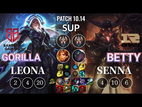 SB GorillA Leona vs RNG Betty Senna Sup - KR Patch 10.14