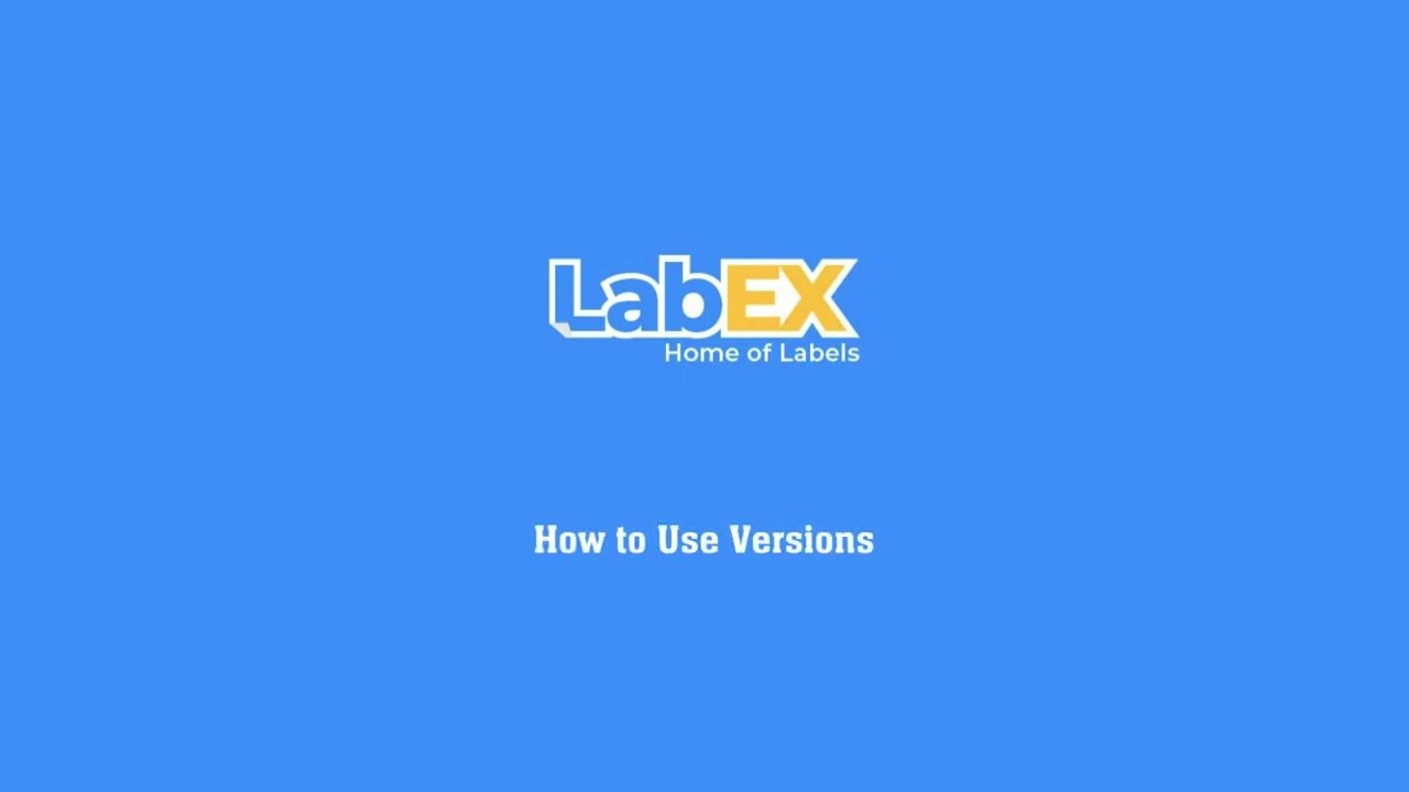How to use Versions Option in Labex