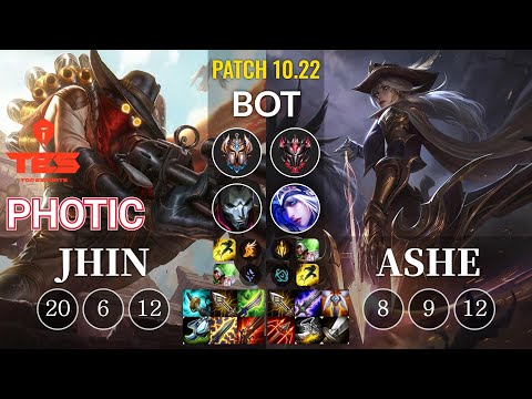 TES Photic Jhin vs Ashe Bot - KR Patch 10.22