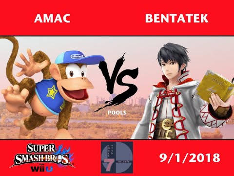 YQR#7 Smash 4 Pools - aMac (Diddy Kong, Corrin) vs Bentatek (Robin)