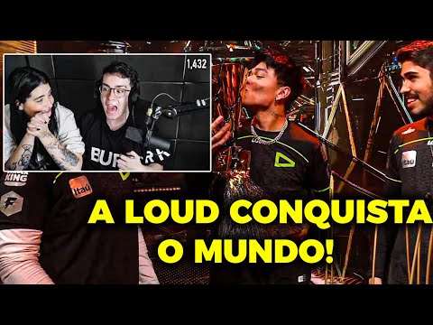 MELHORES MOMENTOS E REAÇÕES DO TÍTULO DA LOUD NO VALORANT CHAMPIONS!