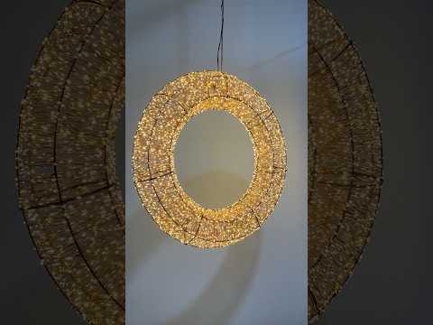 Світлодіодний новорічний вінок 60см 6000LED тепле світло