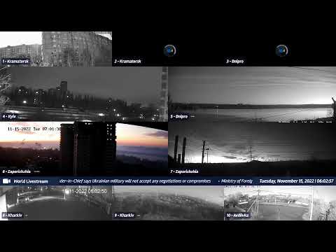 Live views from Ukraine 11/14/2022 B - Kramatorsk, Kharkiv, Kyiv, Zaporizhzhia and other cities