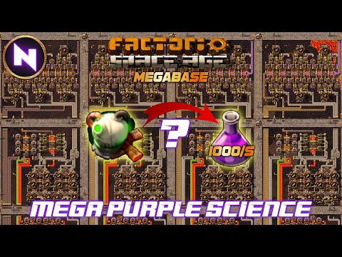 Why NUCLEAR REACTORS For MEGA PURPLE SCIENCE? 1000 per SECOND | 02 | Factorio Space Age Megabase