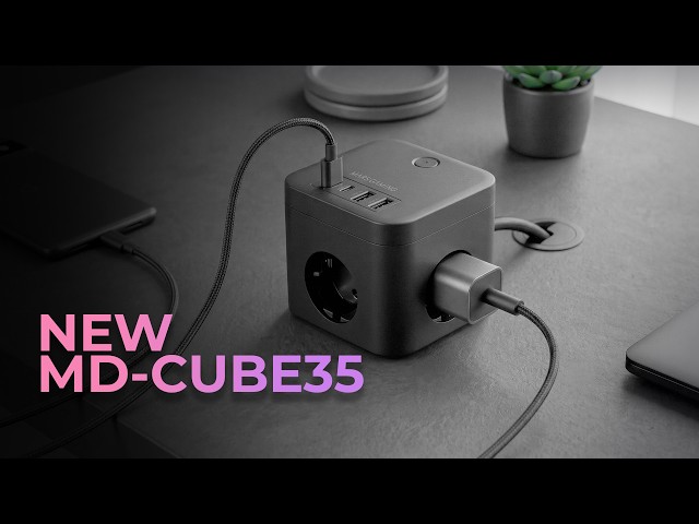 Chargeur Mars Gaming MD-CUBE35 Powercube 3x Schuko 4x USB PD 35W GaN Noir video