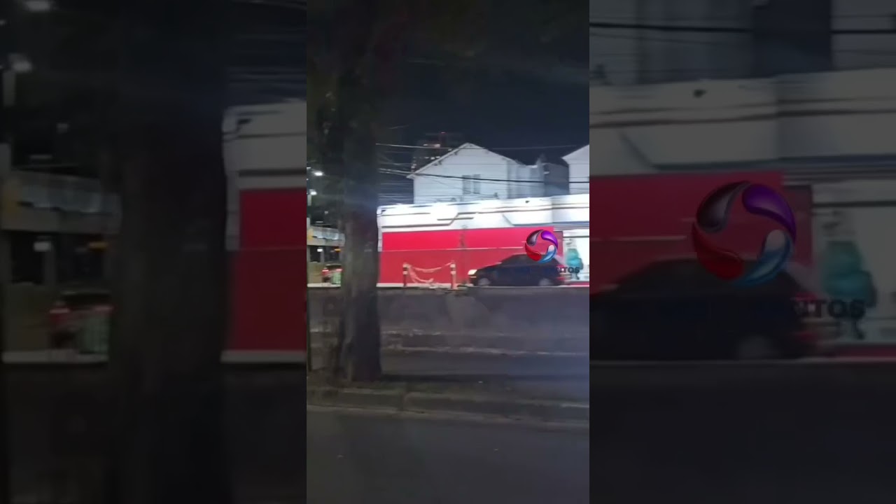 VLT para no canal 1, em Santos, e causa bloqueio no trânsito sentido praia.