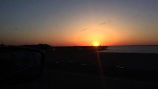 preview picture of video 'Sunset driving into Aransas Pass'