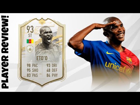 ICON MOMENTS SBC! 🔥 93 PRIME ICON MOMENTS ETO’O PLAYER REVIEW! (ICON SBC SAMUEL ETO’O) - FIFA 21