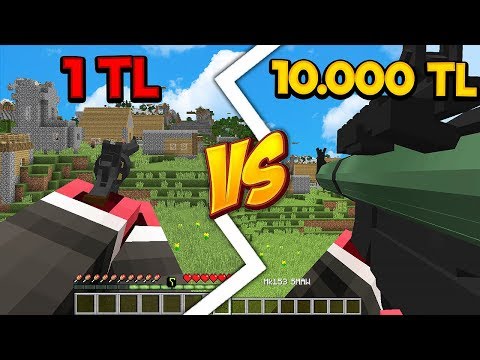 10 TL SİLAH VS 10.000 TL SİLAH! 😱 - Minecraft