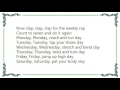 Hap Palmer Weekly Rap Lyrics