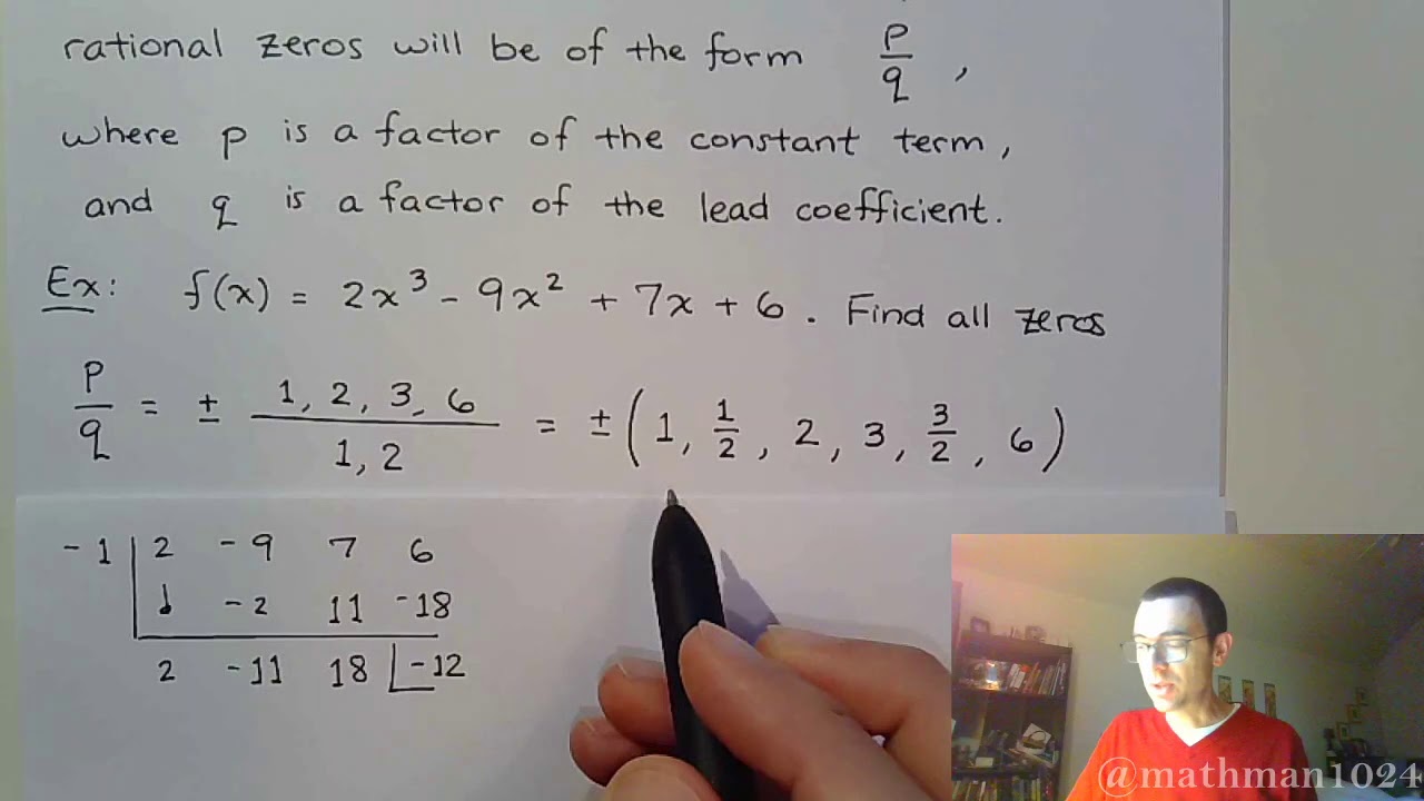Rational Zeros Theorem - Part 1