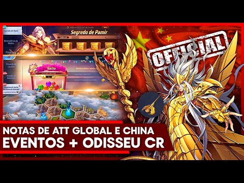 😱🔥 NOTAS GLOBAL E CHINA - NOVO RECURSO CRIAÇÃO DE COSMOS, CR ODISSEUS, GATCHA FLORES E MAIS !! 🔥😱