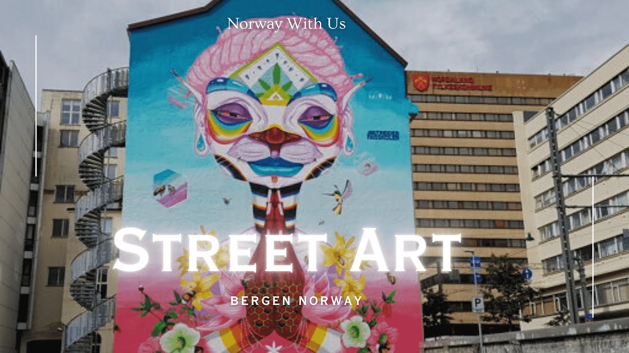Experience a captivating stroll through Bergen's street art scene.