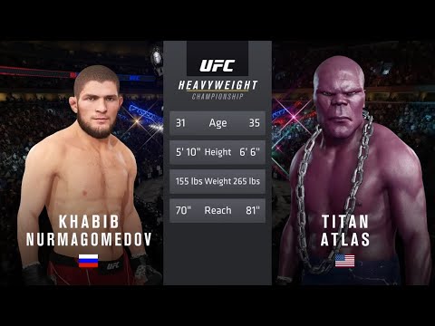 UFC 4 - Khabib Nurmagomedov vs. Titan Atlas - Crazy Rematch 👊🤪