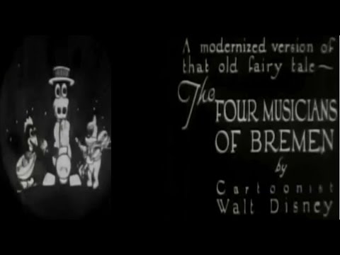 “The Four Musicians of Bremen”(De Bremer Stadsmuzikanten) uit 1922, de tweede tekenfilm van Disney