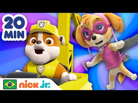 Capa de Patrulha Canina | Os Resgates Mais Bobos em Veículos da Patrulha Canina em 20 Minutos! | Nick Jr.