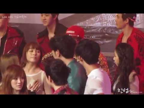 [FANCAM] 111230 KBS Gayo Daejun - Chansung with WG & miss A