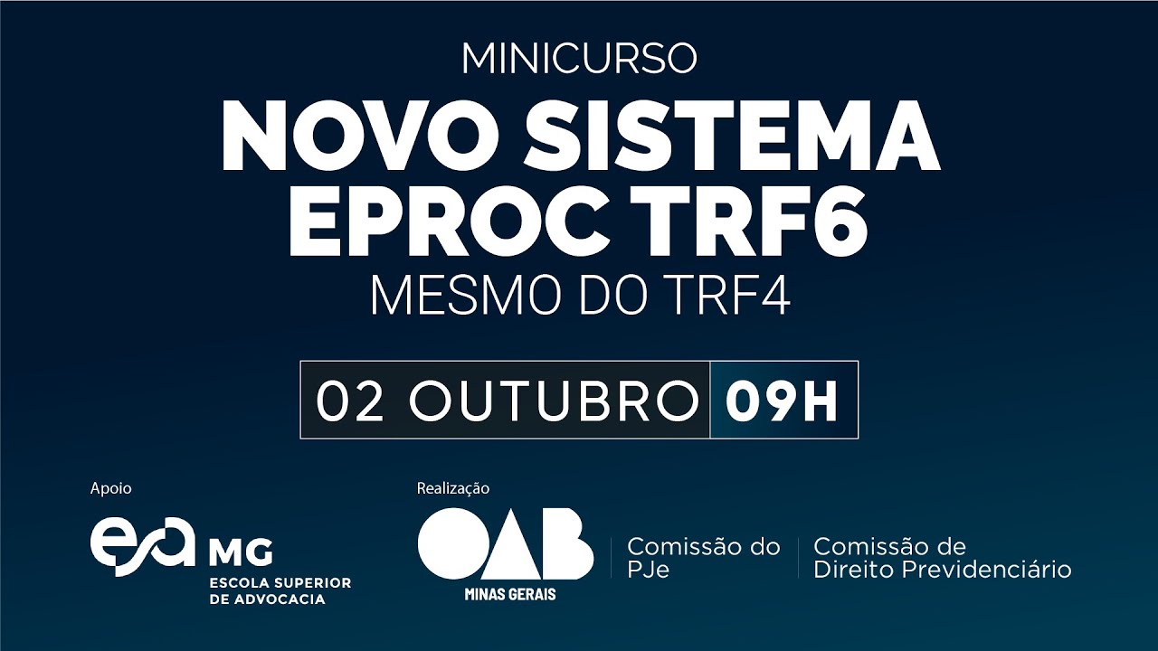 Mini Curso Novo Sistema EPROC TRF6 - MESMO DO TRF4