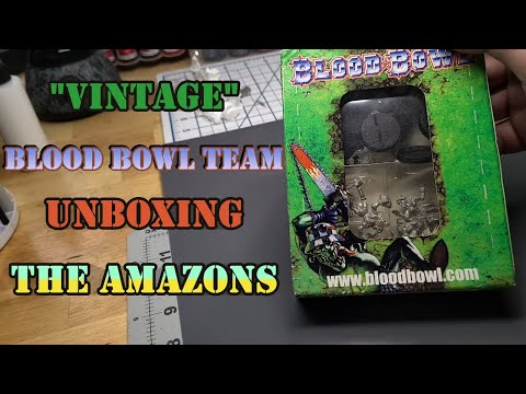 Classic Blood Bowl Amazon Team Unboxing