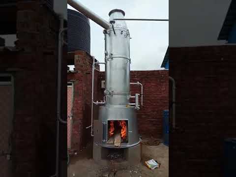 Semi automatic wood fired steam boiler, 100 kg/hr